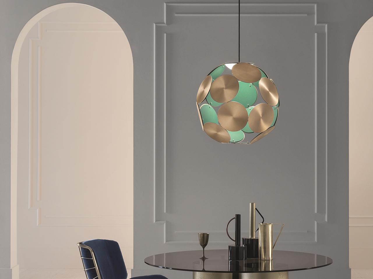 LED painted metal pendant lamp | Timeo S1 50 by Masiero