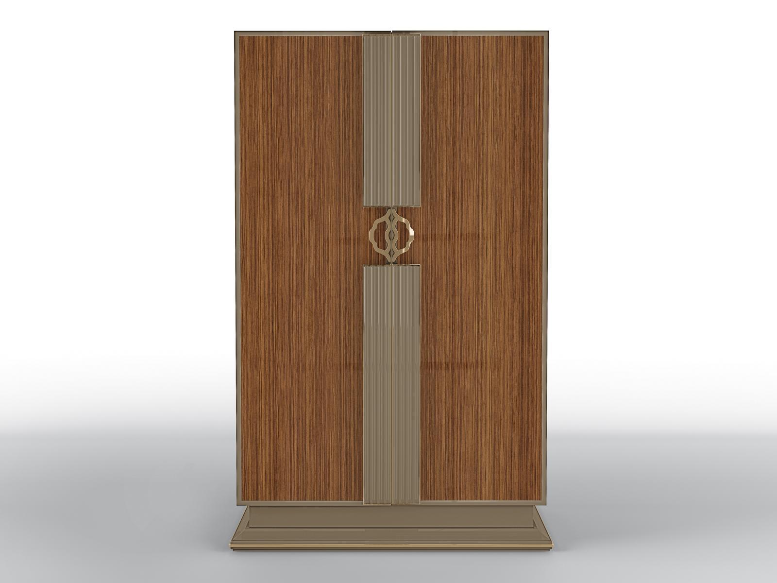 Walnut wardrobe | Concorde by Bruno Zampa