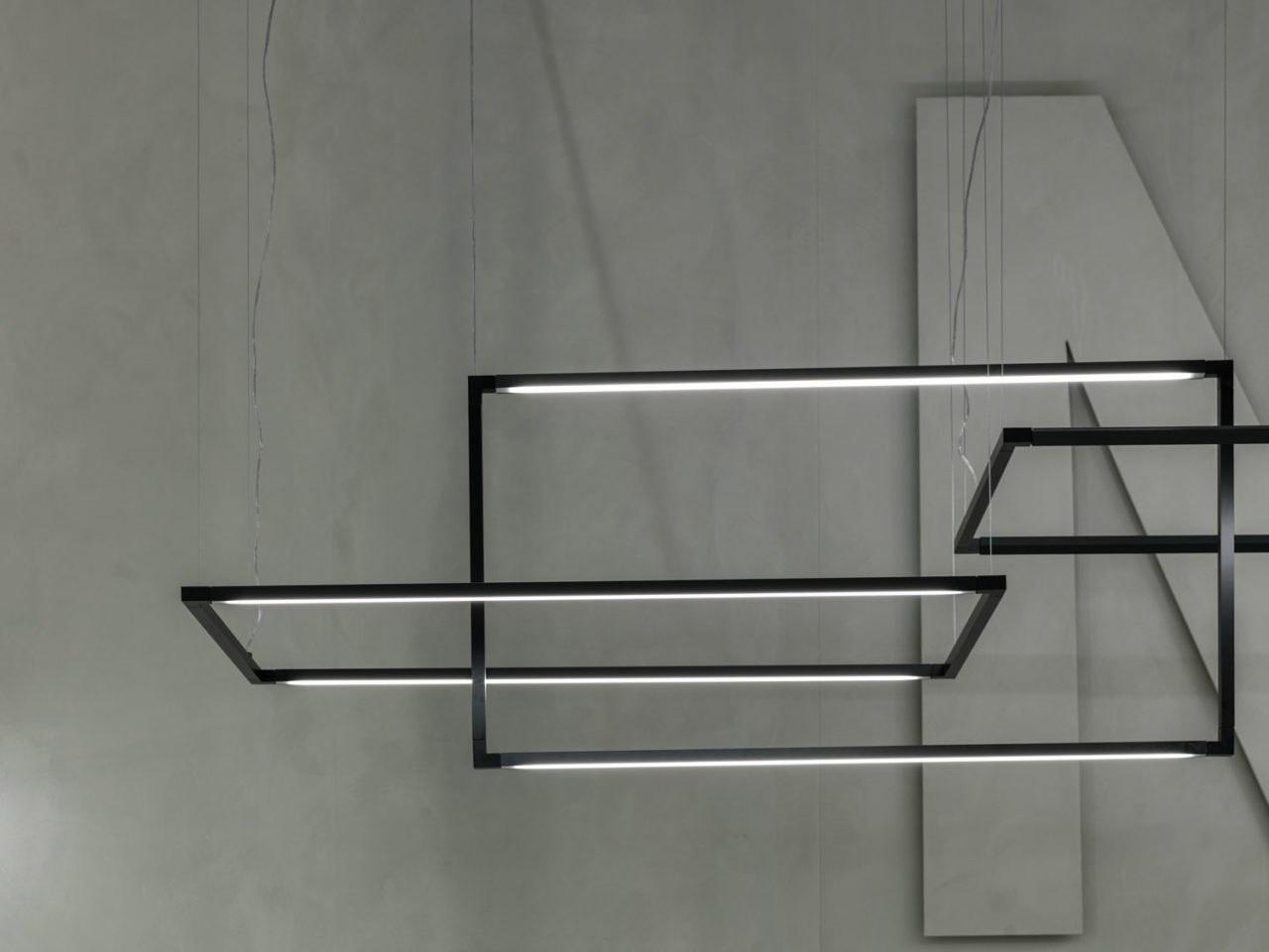 LED swivel extruded aluminium pendant lamp | Spigolo Horizontal by Nemo