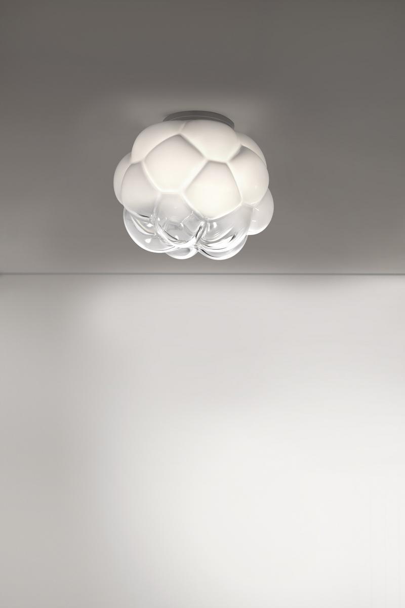 Glass ceiling light | Cloudy by Fabbian
