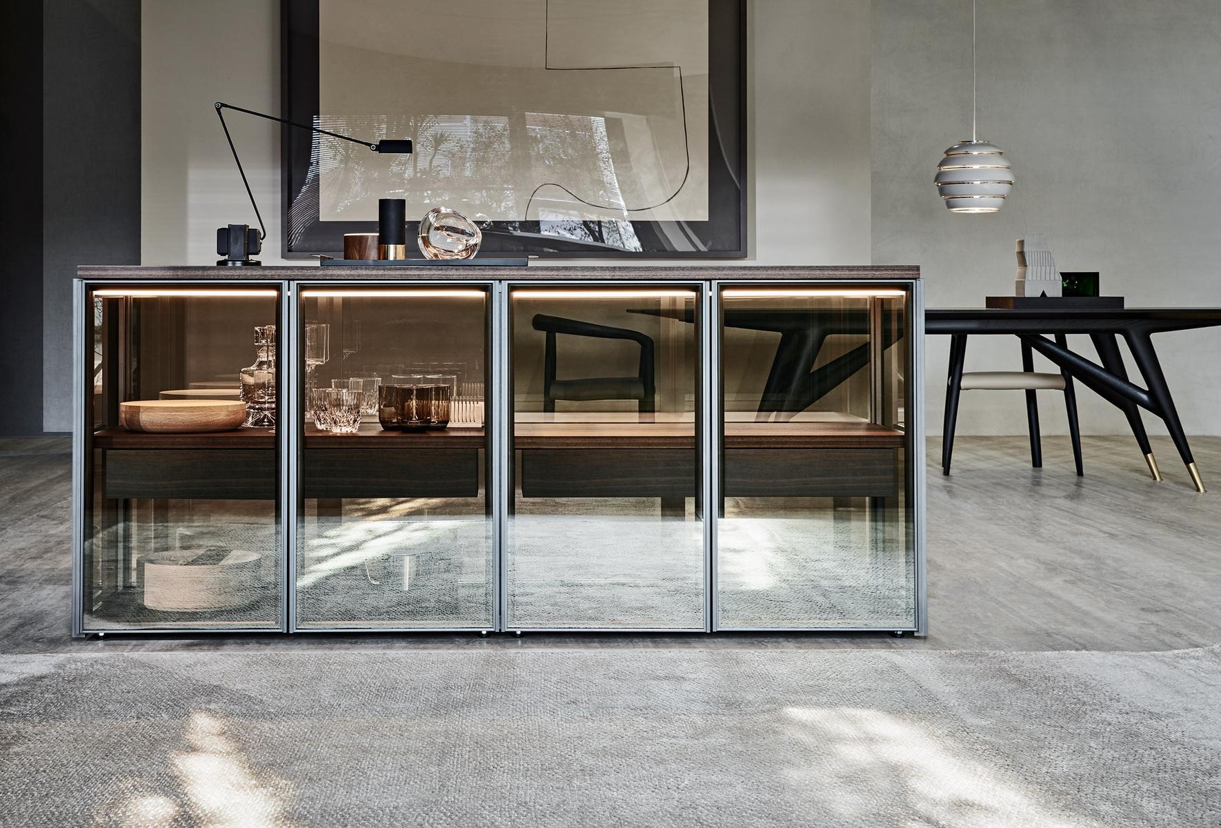Crystal sideboard with doors | Adrien by Molteni
