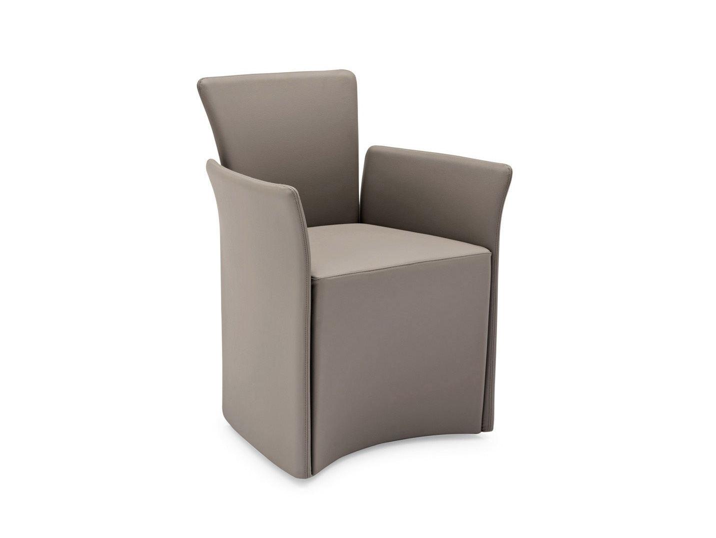 Leather easy chair with armrests | Nido by Calligaris
