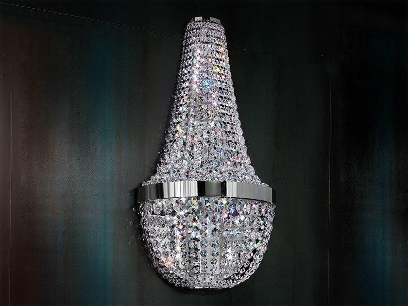 Chrome plated wall light with crystals | Impero & Deco Ve 864 A4 by Masiero