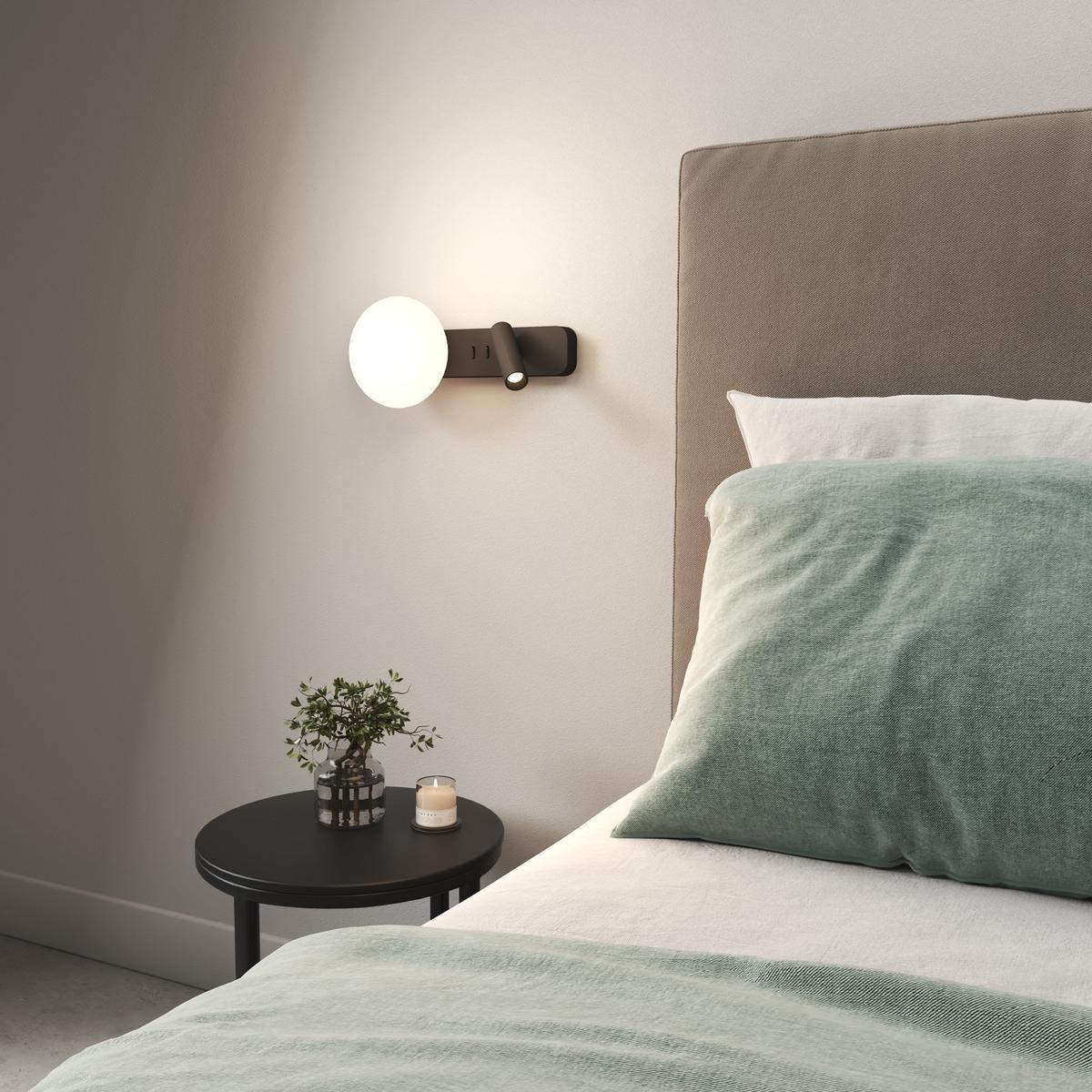 LED aluminium reading lamp with fixed arm | Zeppo Reader by Astro lighting