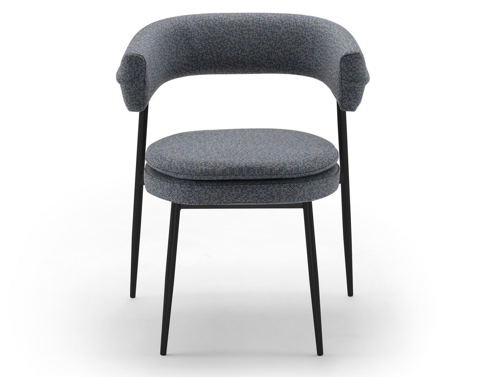 Upholstered fabric chair with armrests | Nena by Zanotta