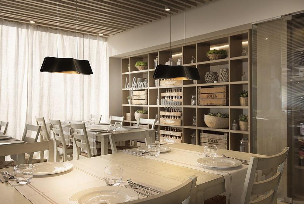 Steel pendant lamp in a contemporary style | Wave by SLV