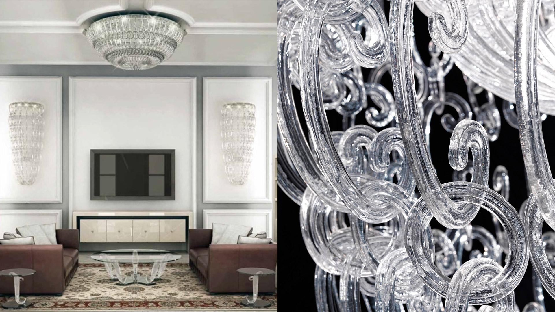 LED Murano glass ceiling lamp | Casanova by Reflex