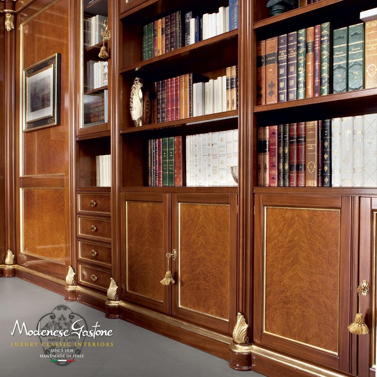 Open custom wooden bookcase | 13907 by Modenese Gastone