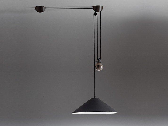 Direct light halogen pendant lamp | Aggregato Saliscendi Cono by Artemide