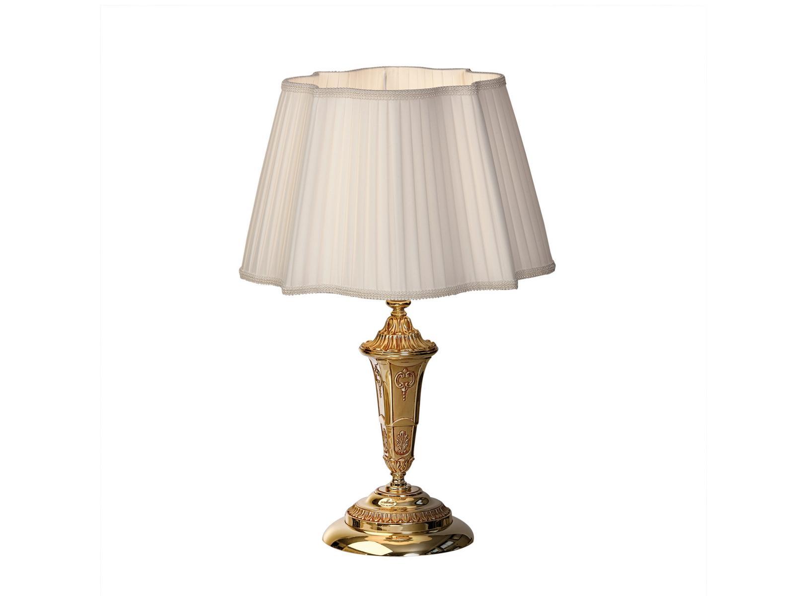 French Gold table lamp with shade | Boris 098/lg by Possoni Illuminazione