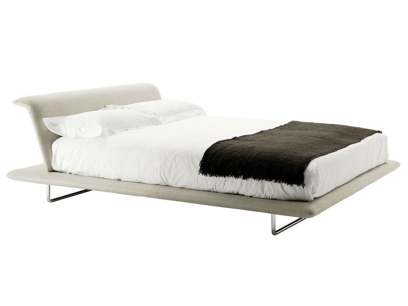 Fabric double bed with upholstered headboard | Siena by B&B Italia