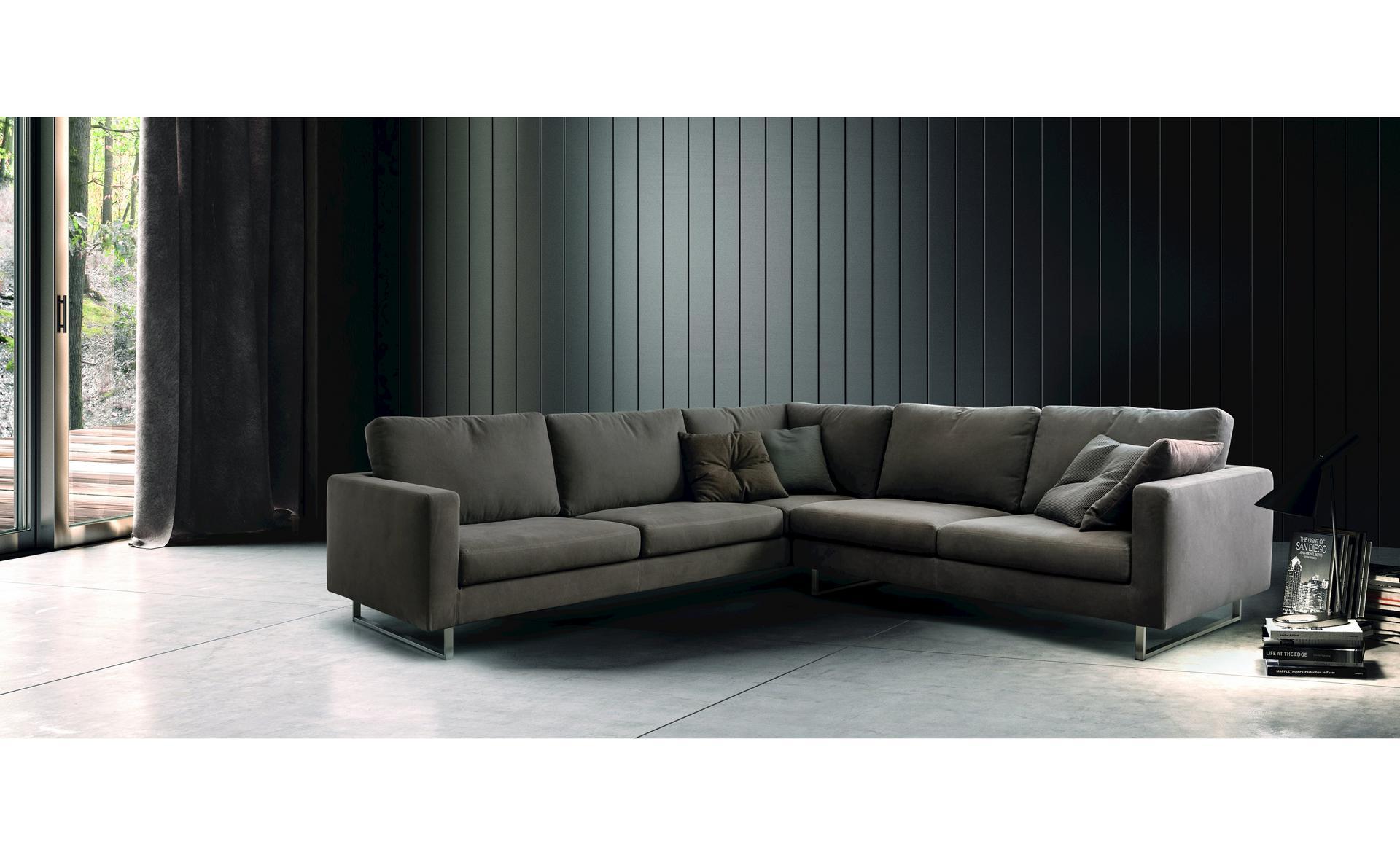Sectional fabric sofa with removable cover | Dynamic Plus by Dema