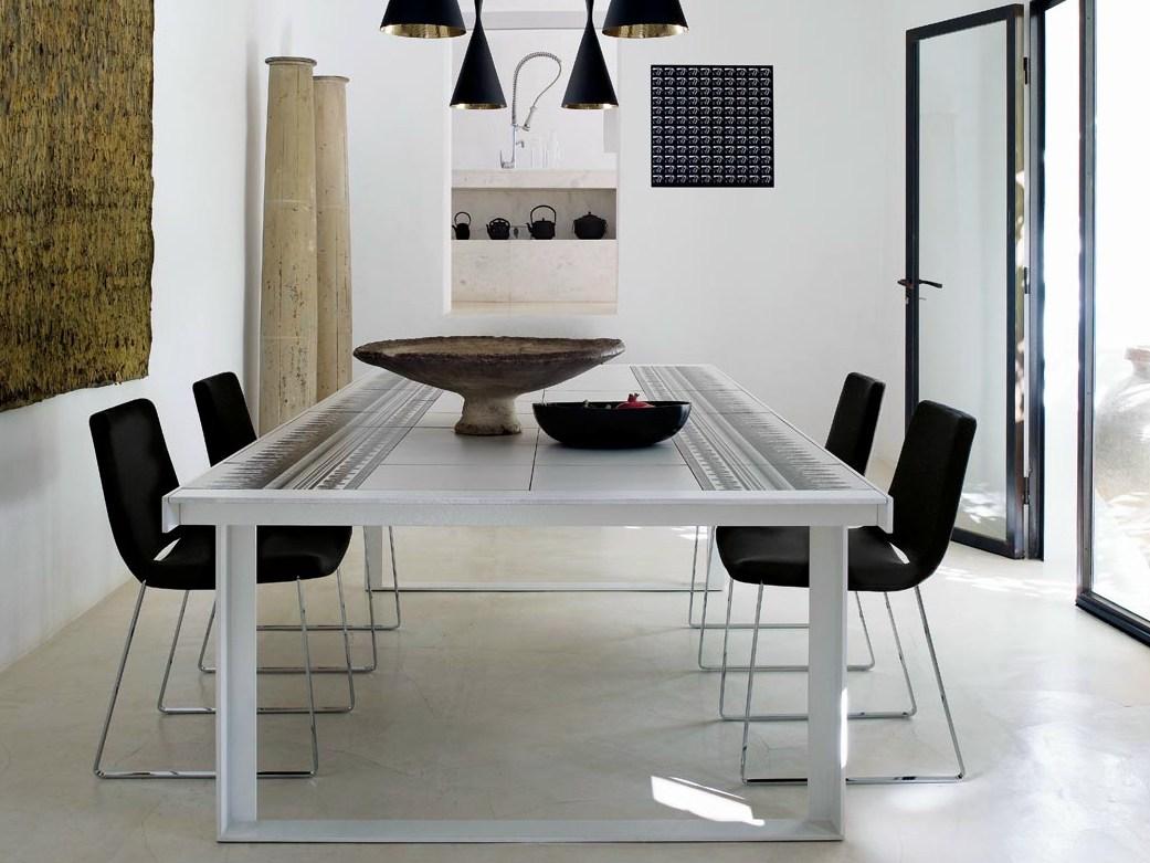 Rectangular porcelain stoneware garden table | Canasta by B&B Italia