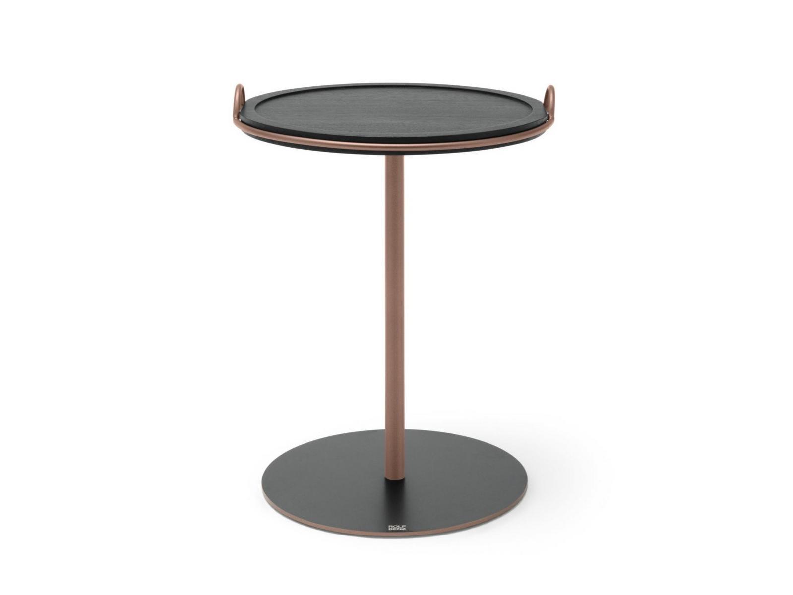Round solid wood high side table | 922 by Rolf Benz