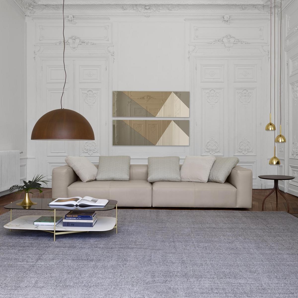 Low rectangular glass coffee table | Clyde by Ligne Roset