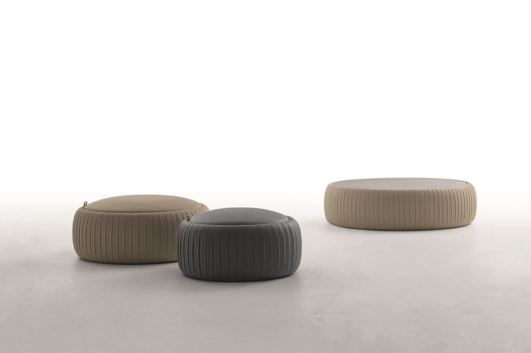 Low Eco-leather coffee table | Plissé by Tonin Casa