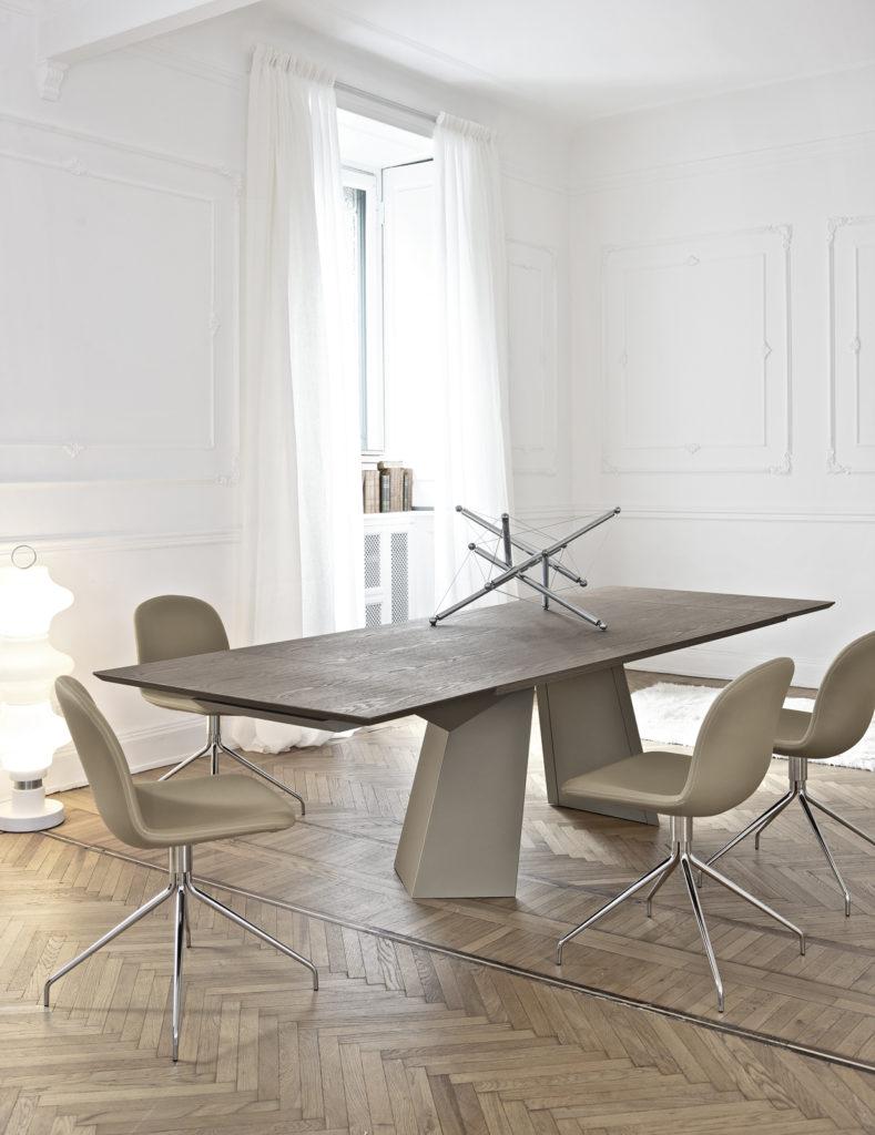 Rectangular tempered glass table | Fiandre by Bontempi