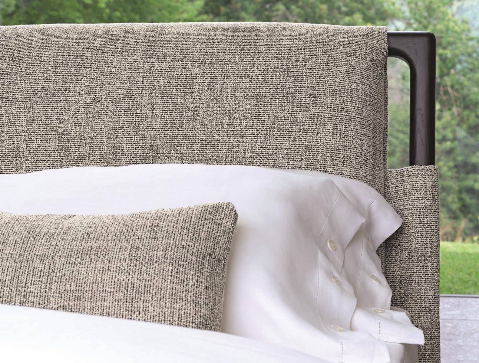 Double bed with upholstered headboard | Gaudì by Flou