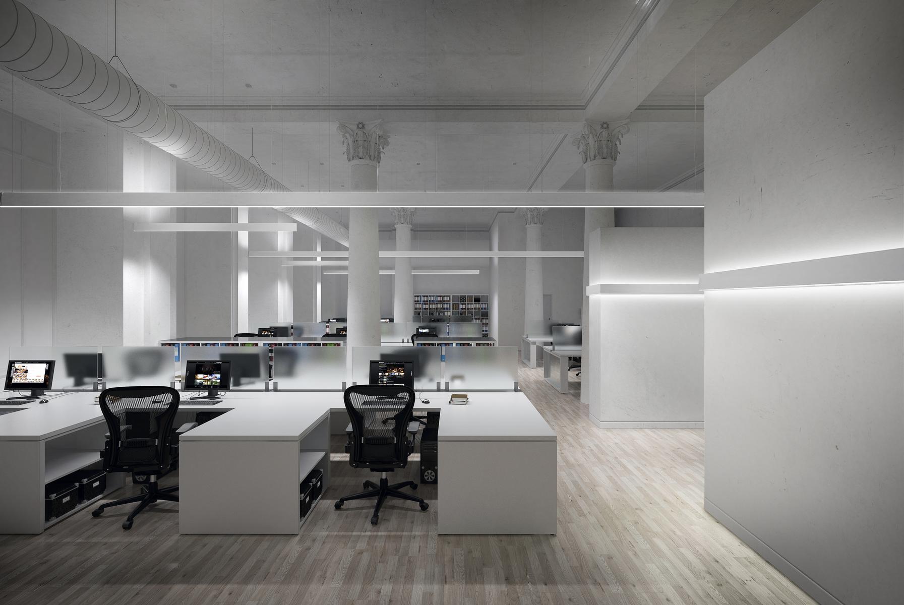 LED direct-indirect light extruded aluminium pendant lamp | Giano by Panzeri