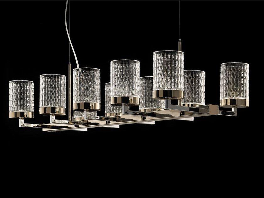 LED crystal chandelier | Quarzo 725/l10 by Italamp