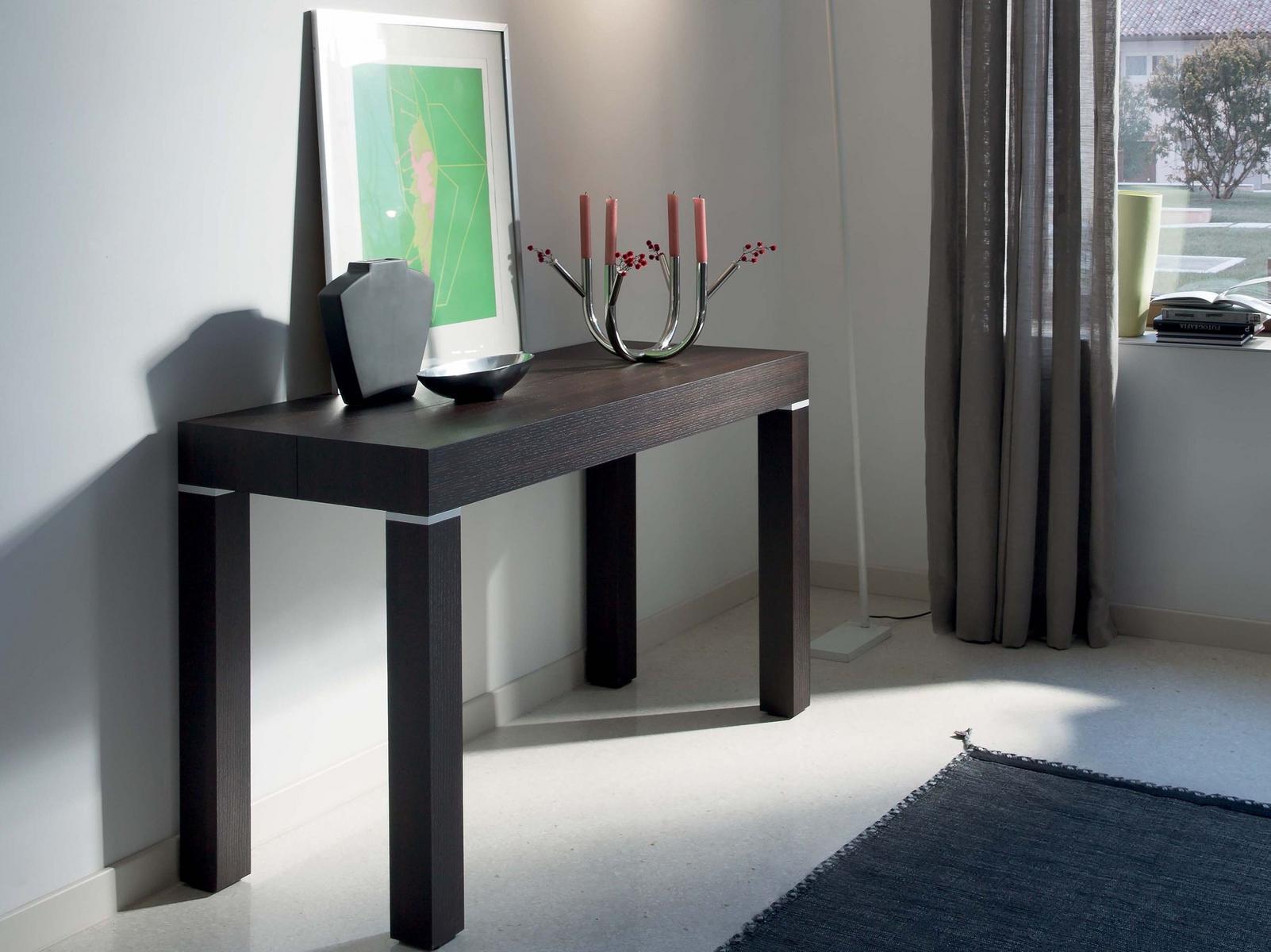 Extending rectangular wooden console table | P300 by Riflessi