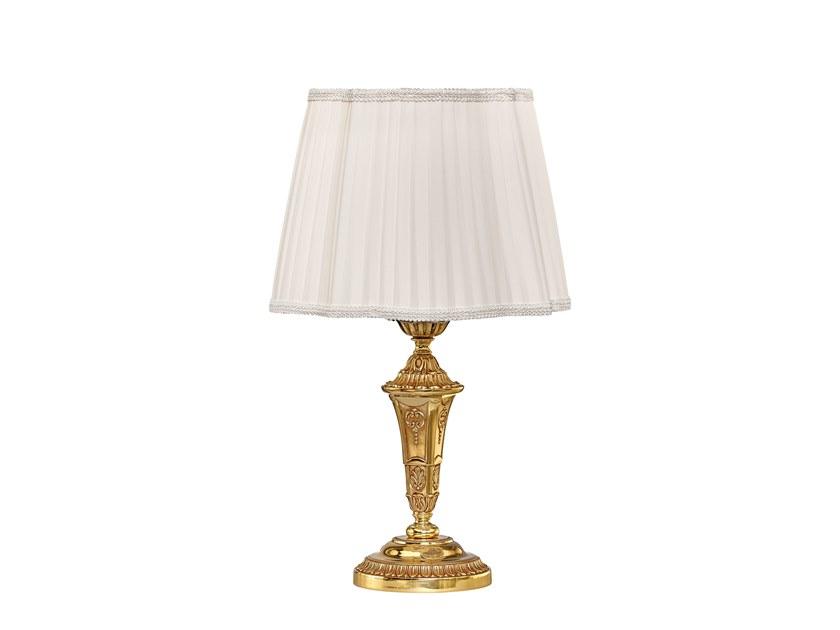French Gold table lamp with shade | Boris 098/lp by Possoni Illuminazione