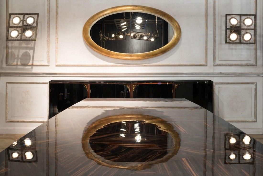 Oval framed wooden mirror | Gioconda by Mantellassi 1926