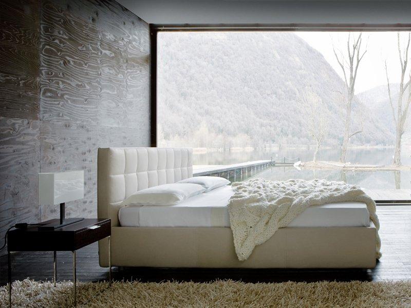 Upholstered double bed | Box by Zanotta