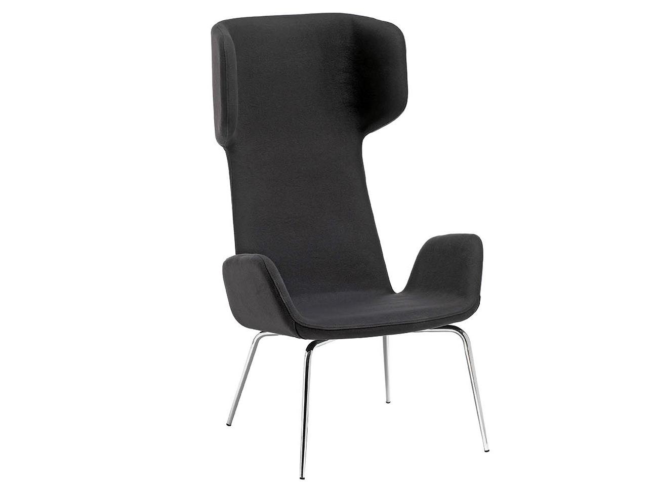 Wing upholstered armchair with armrests | Light E by Midj