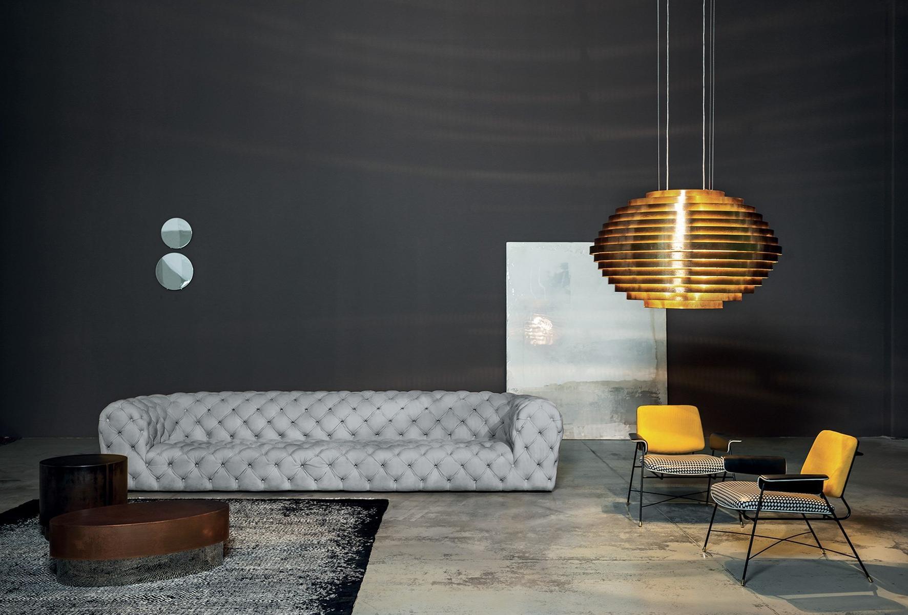 Tufted leather sofa | Chester Moon by Baxter