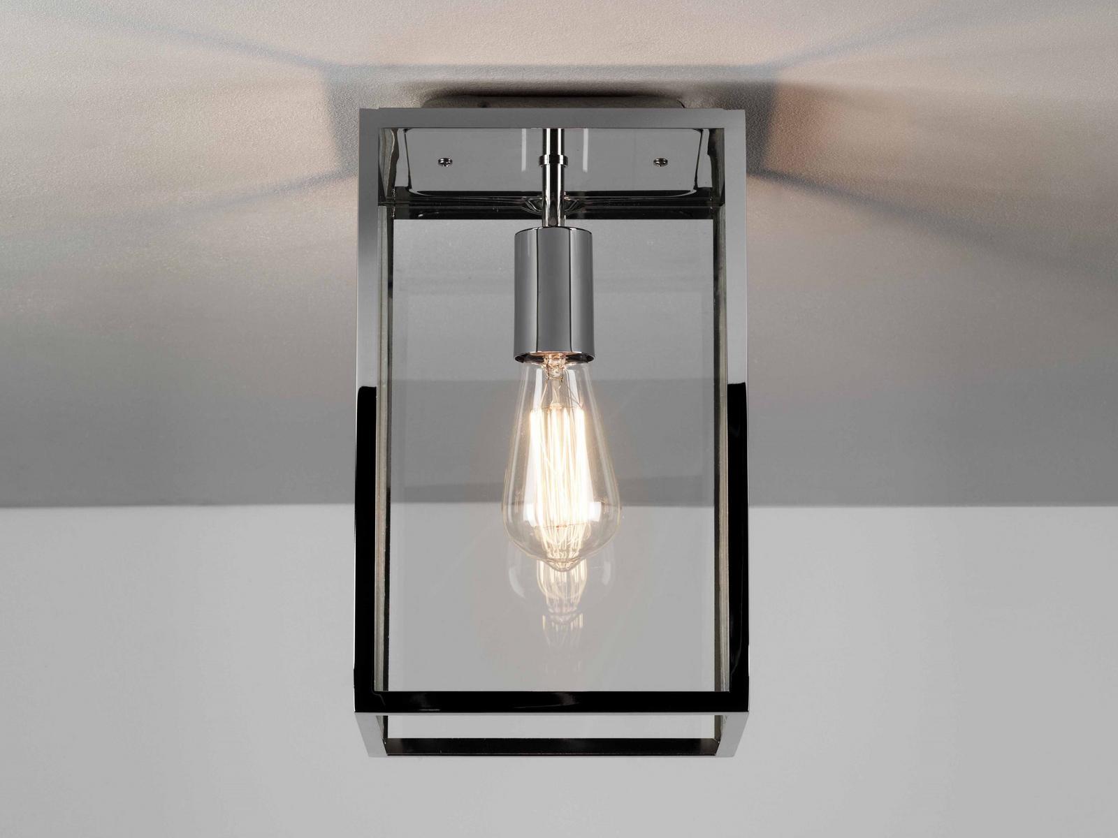 Glass and Stainless Steel outdoor ceiling lamp with dimmer | Homefield by Astro lighting