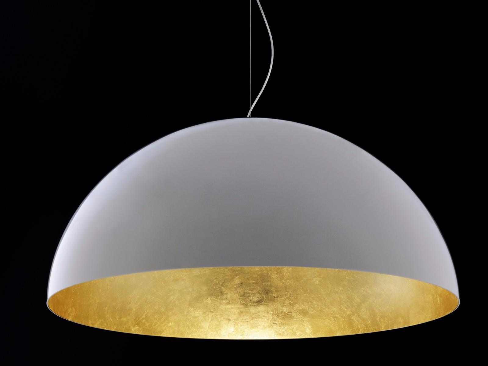Direct light gold leaf and PMMA pendant lamp | Sonora - 490/or by Oluce