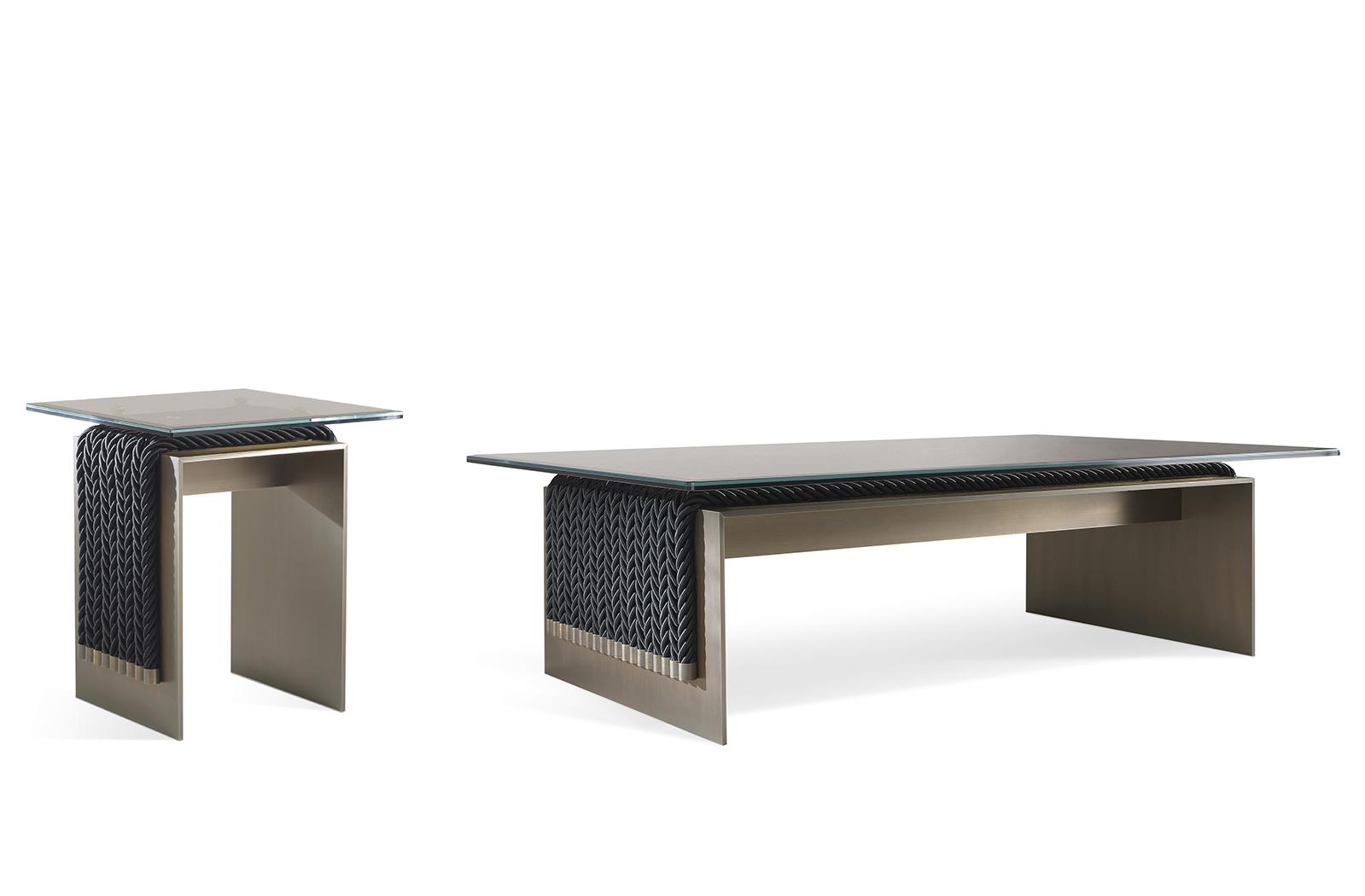 Rectangular metal and glass coffee table | Glasgow by Gianfranco Ferre Home