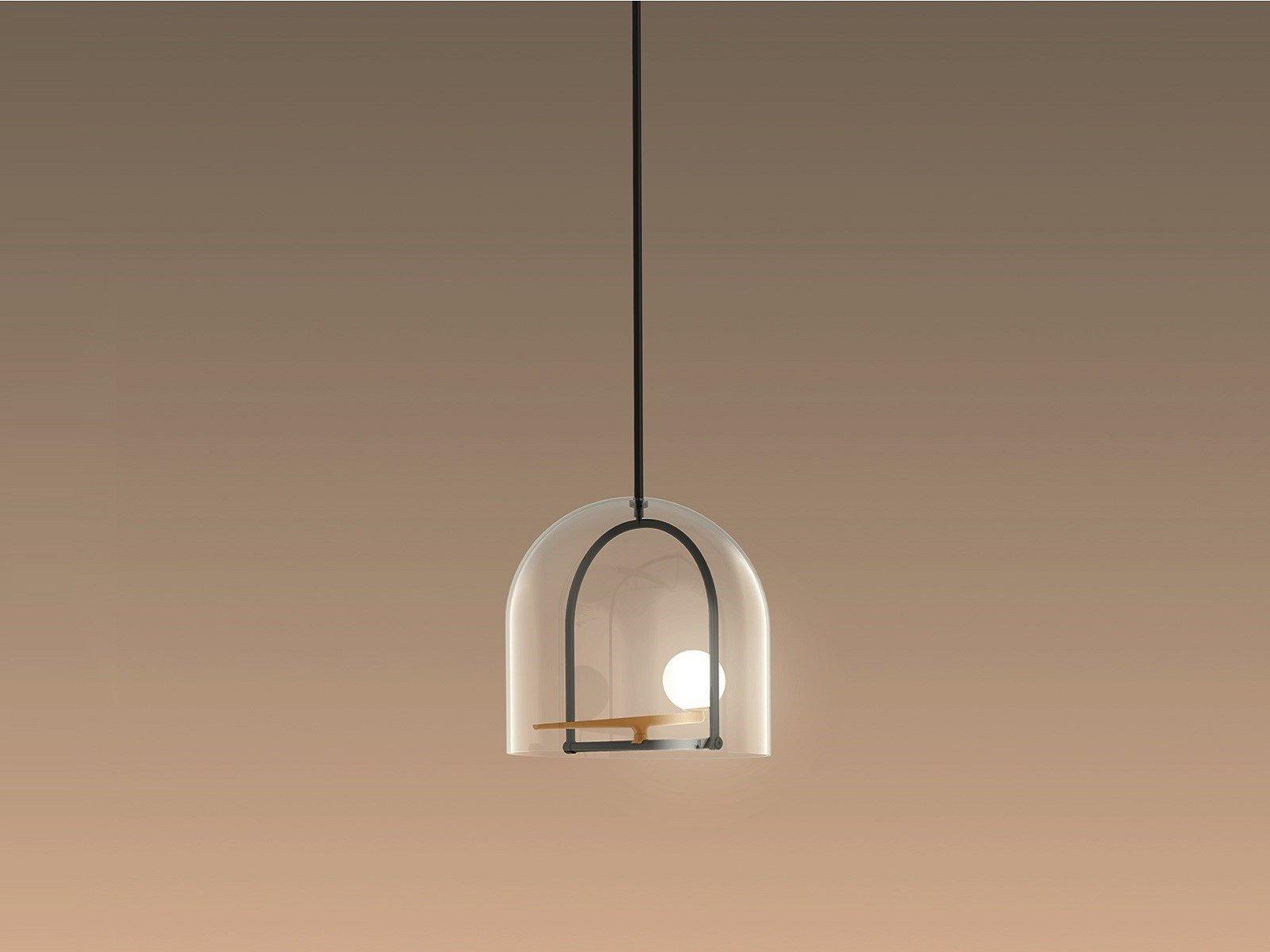 LED direct light brass pendant lamp | Yanzi by Artemide