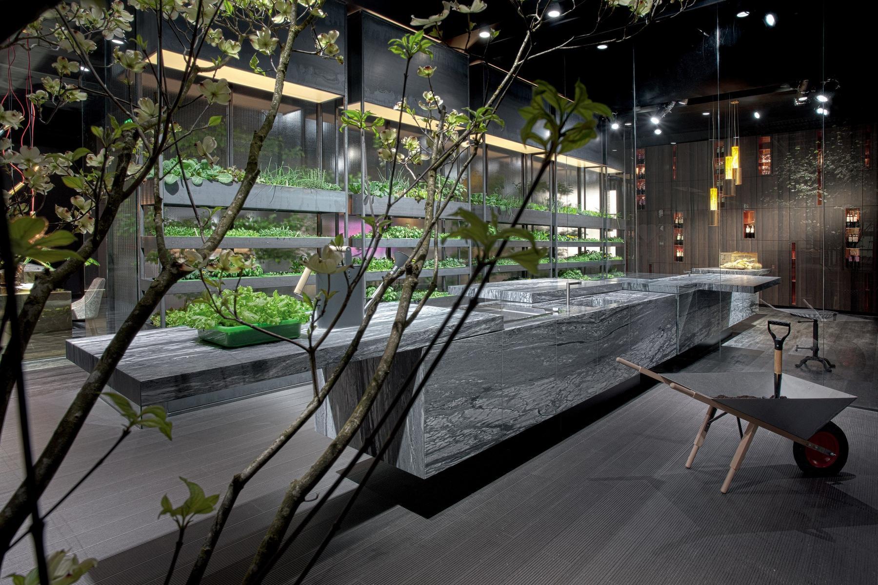 Kitchen with island Rossana K-in / K-out