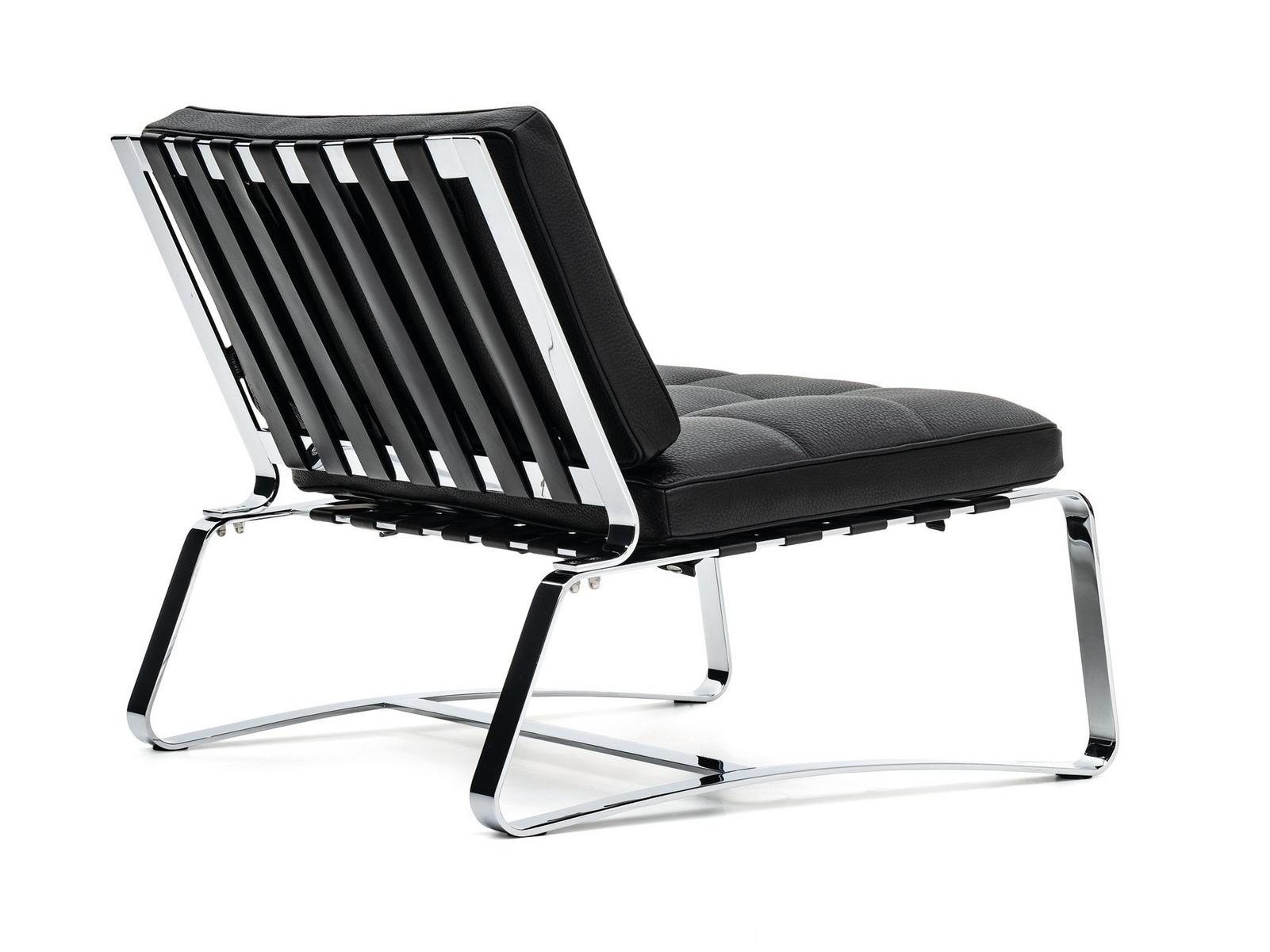 Sled base tufted leather armchair | Delaunay Quilt by Minotti