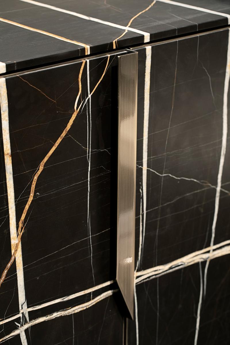 Wood and glass sideboard with doors | Prisma by Capital Collection