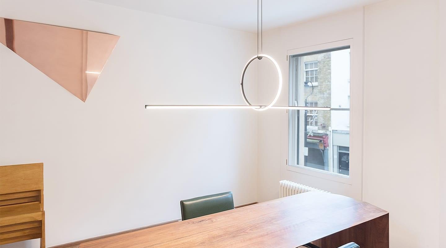 LED powder coated aluminium pendant lamp | Arrangements Round by Flos