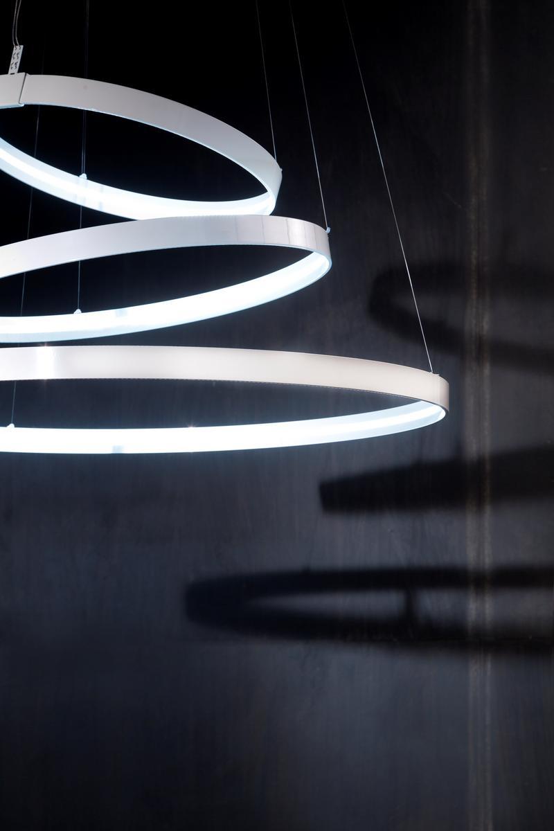 LED aluminium pendant lamp | Rings Orizzontale by Zava