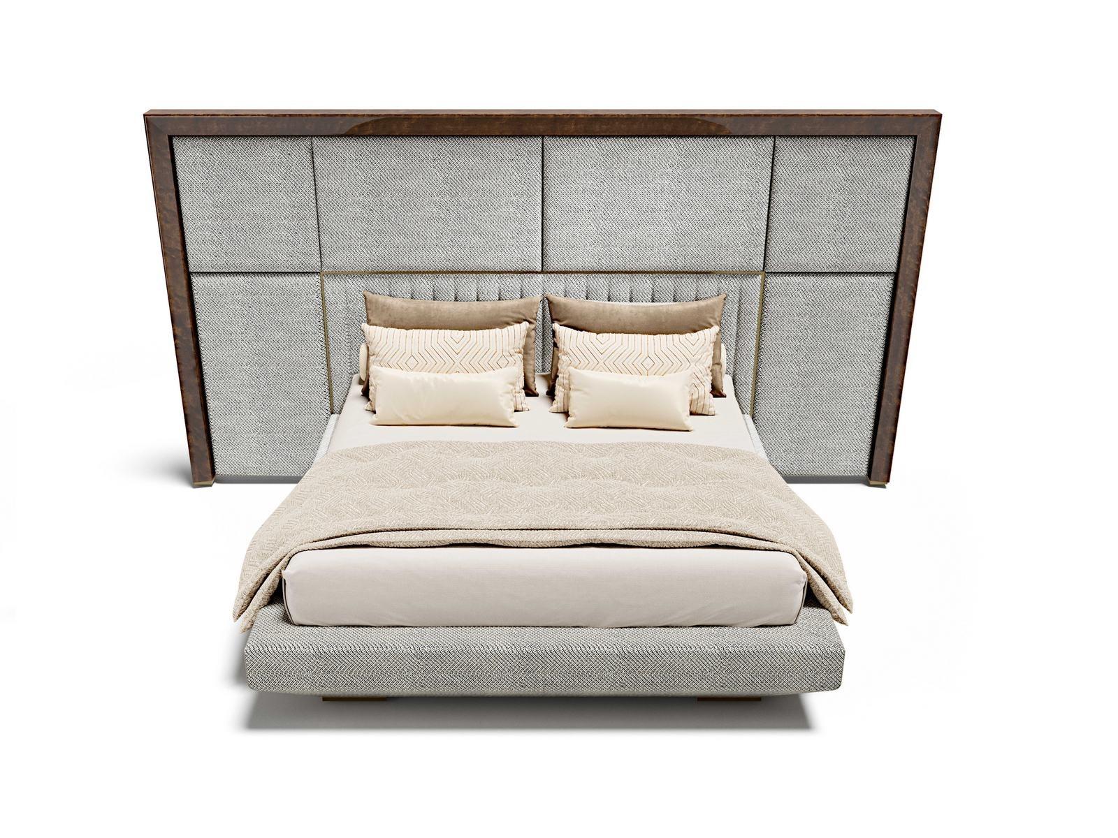 Leather king size bed with high headboard | Kimera by Capital Collection