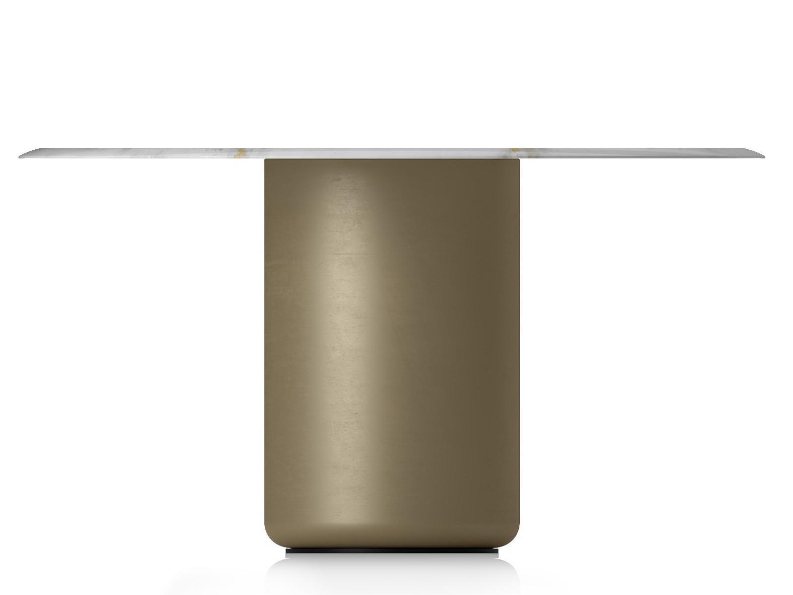 Round table with powder coated steel base | Voyage by Natuzzi Italia