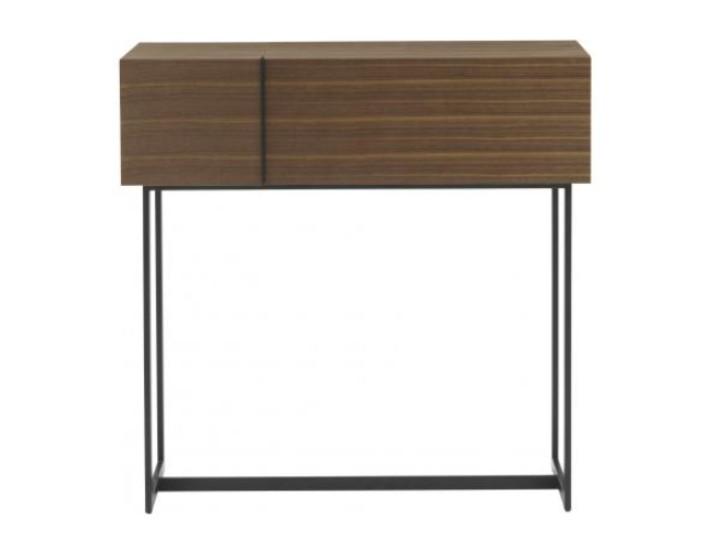 Rectangular walnut console table | Wall Figure by Ligne Roset