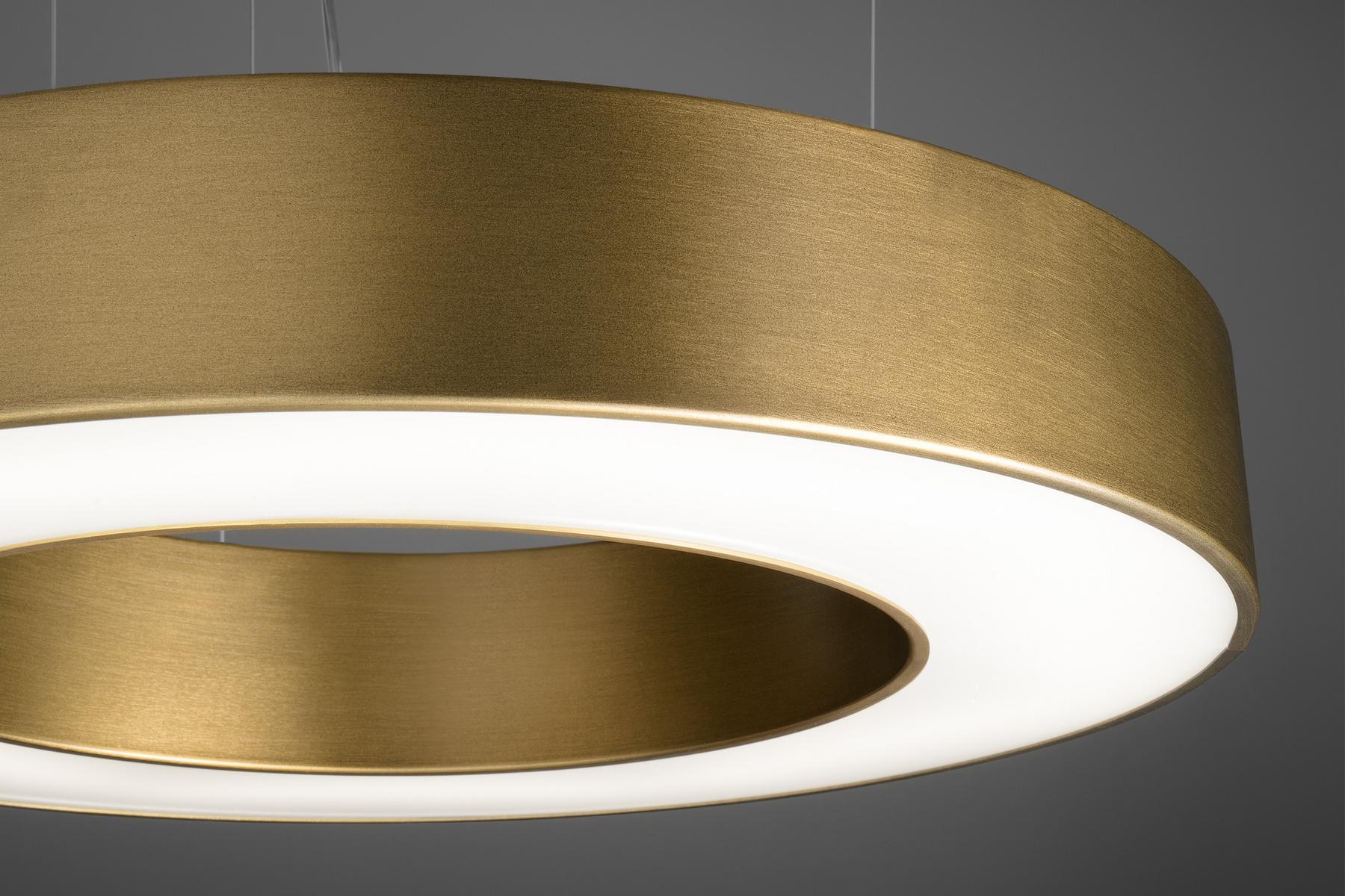 LED aluminium pendant lamp | Silver Ring by Panzeri