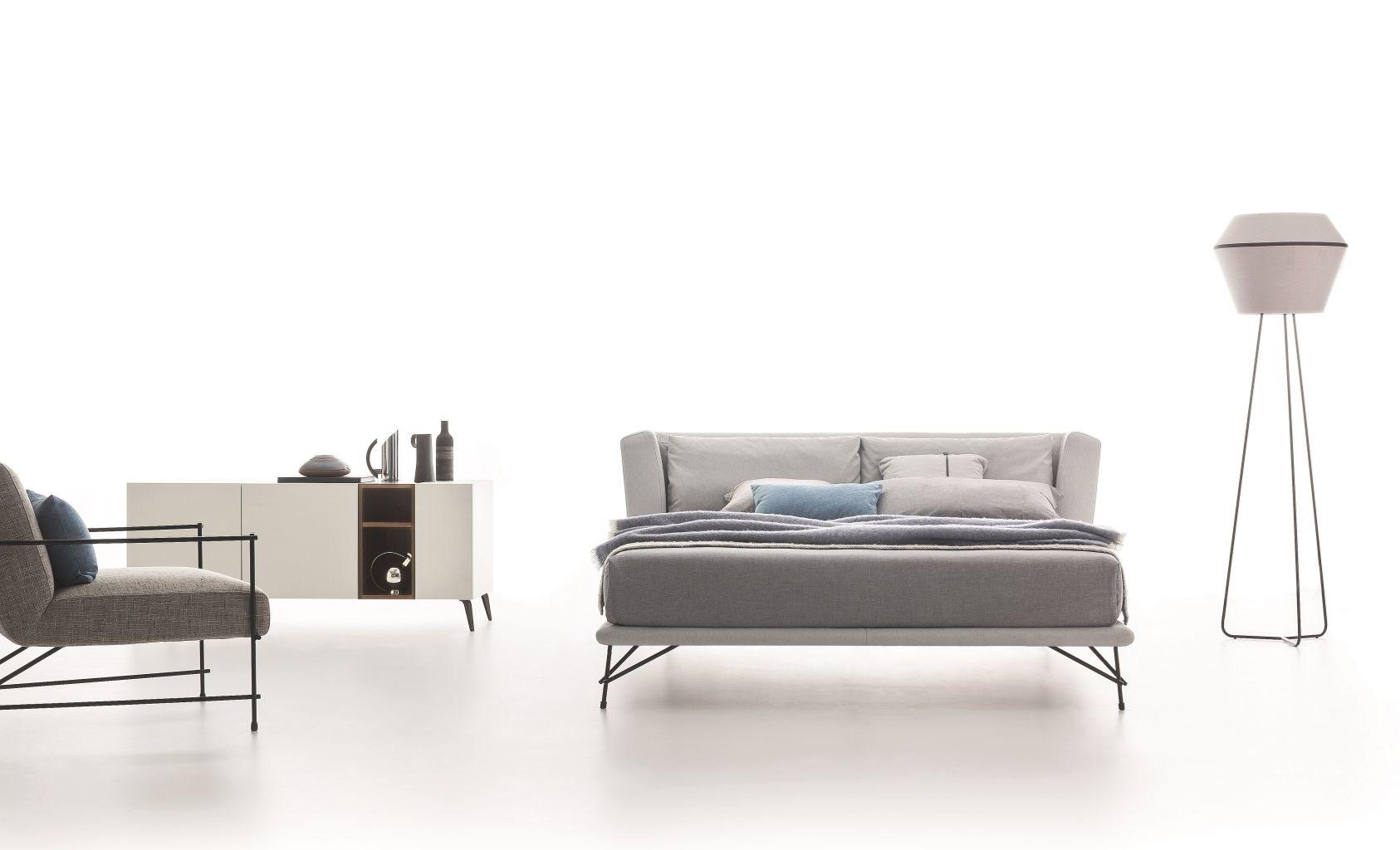 Leather double bed | Lennox by Ditre Italia