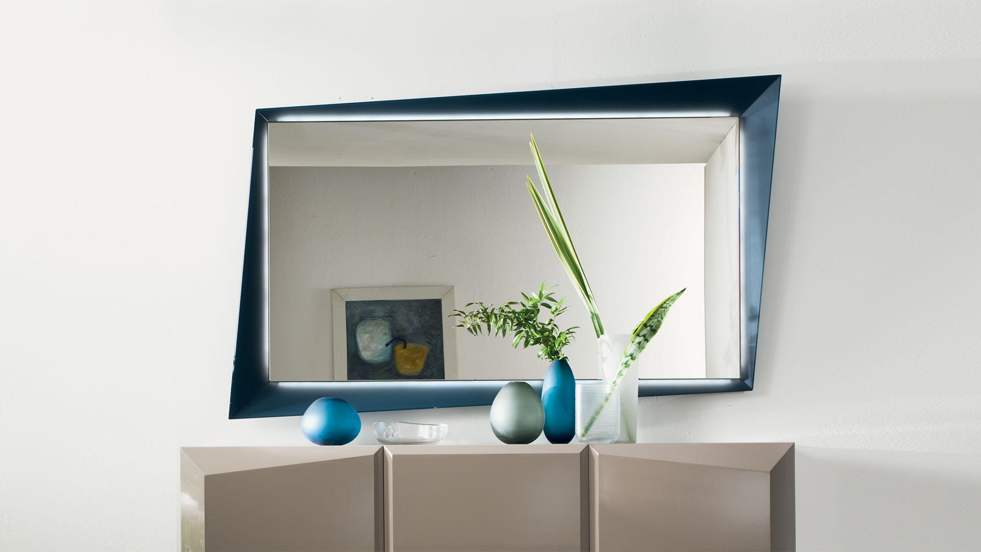 Rectangular wall-mounted mirror | Quartz by Reflex