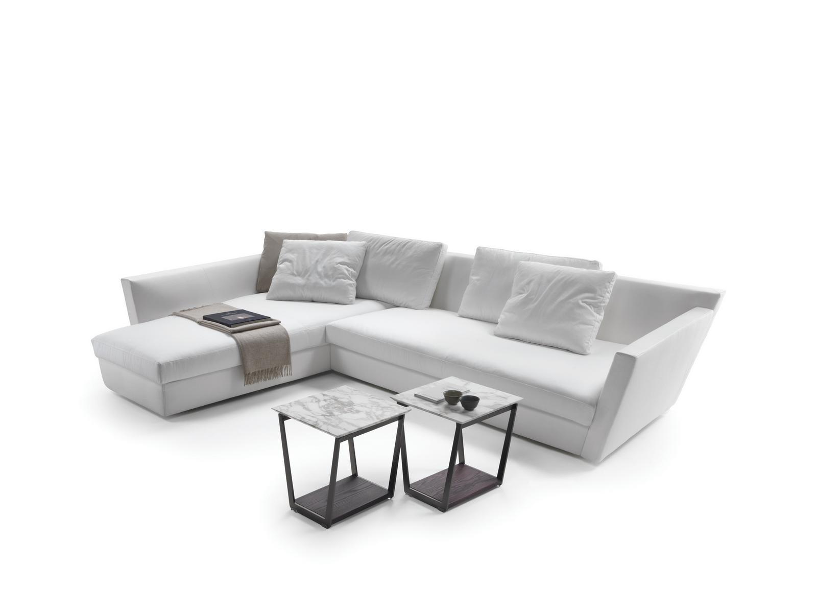 3 seater fabric sofa with chaise longue | Adagio by Flexform