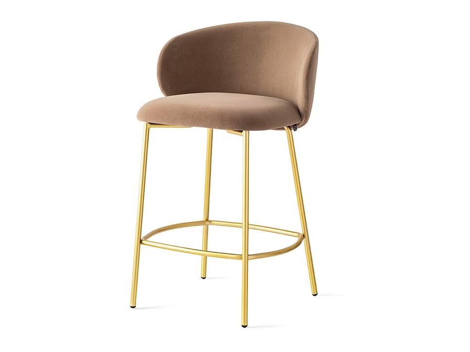 High fabric stool with footrest | Tuka by Connubia