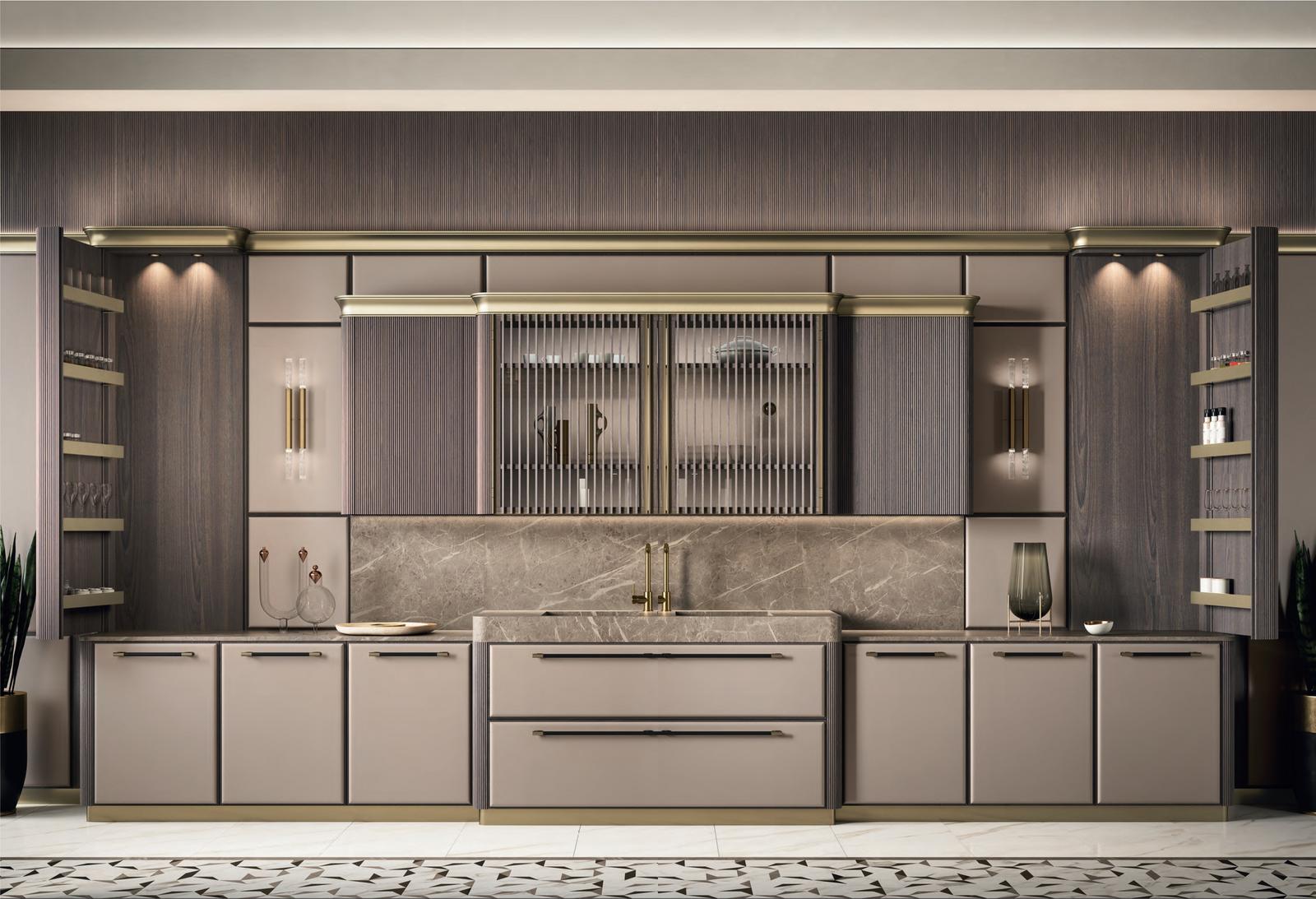 Ceramic kitchen without handles FM bottega d'Arte Chloe