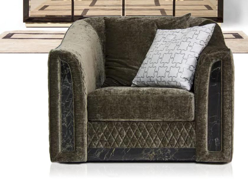 Upholstered velvet armchair with armrests | Royal by Formitalia