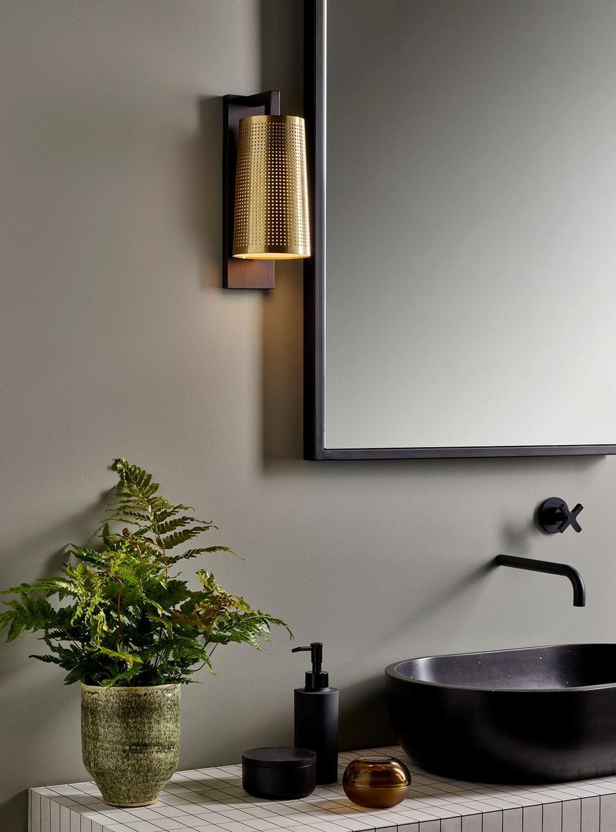 Wall lamp with steel and fabric dimmer | Lago by Astro lighting